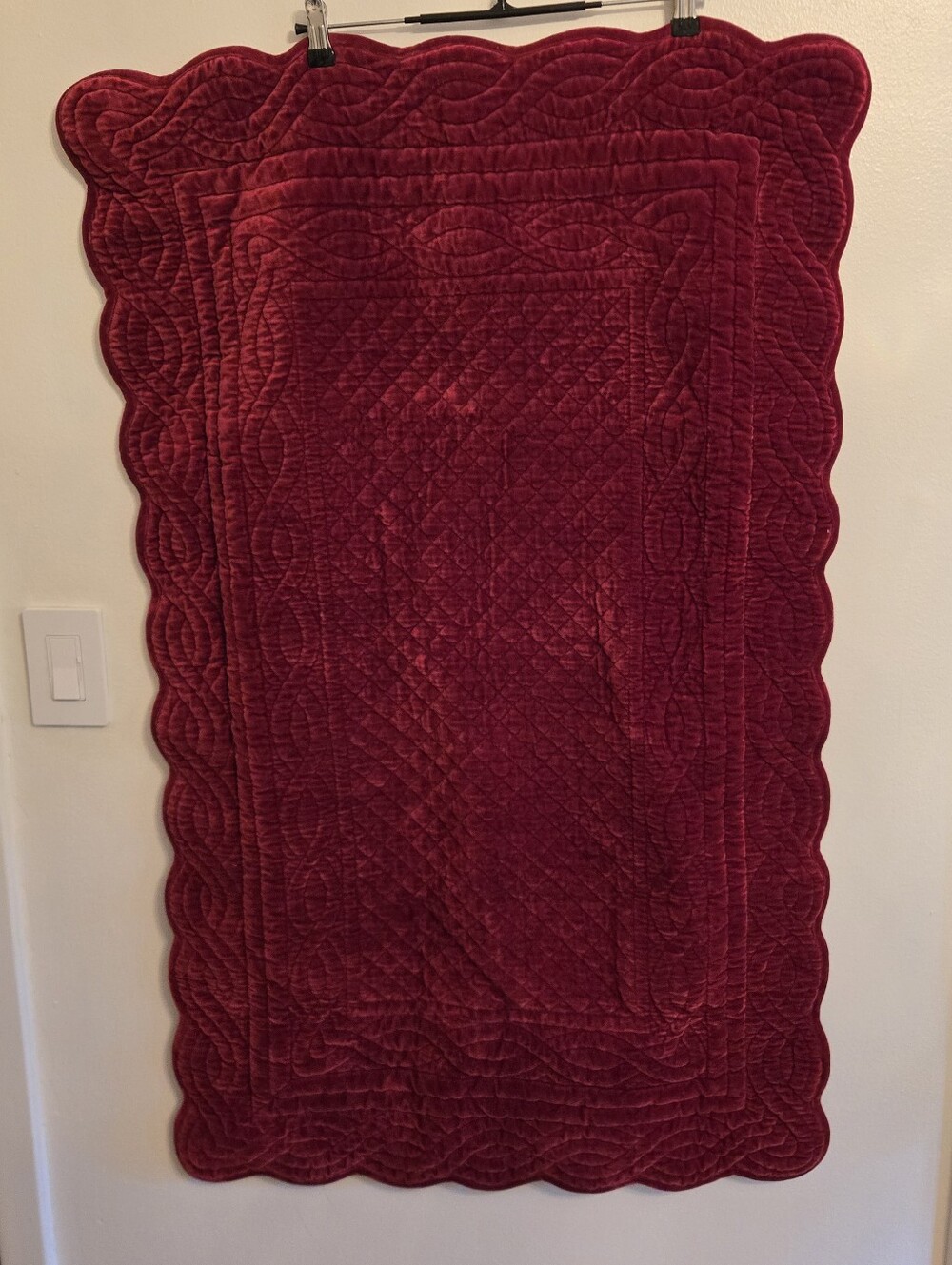 Pottery Barn Ruby Red Velvet Sham King
